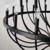 24 Light Chandelier Industrial Iron Candle Chandelier Modern Suspended Farmhouse Chandeliers Pendant Light Fixtures For Dining Room Bedroom Living Room Kitchen Island Foyer E12 Bulb (No Include) - Black - Image 13