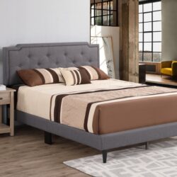 Deb - Queen Bed For Cozy Sleep - Gray