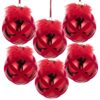 Christmas Ball Ornaments, Decorative Hanging Ball Christmas Tree Ornaments For Holiday Party Decorations (Set of 6) - Red - Image 2