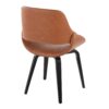 Fabrico - Mid-Century Modern Dining Chair (Set of 2) - Black / Camel - Image 4