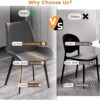 Modern Dining Chair Living Room Metal Leg Dining Chair (Set of 2) - Black / Gray - Image 7