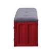 Cargo - Bench With Storage - Gray / Red - Image 2