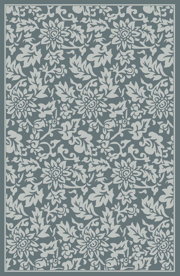 Macau - Non - Slip Accent Rug - Gray / White / Silver