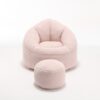 Bedding Bean Bag Sofa Chair High Pressure Foam Bean Bag Chair Adult Material With Padded Foam Padding Compressed Bean Bag With Footrest - Pink - Image 17