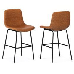 Jolie - Counter Height Stool (Set of 2) - Camel Brown