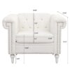 1 Seater Sofa - White - Image 3