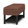 Lomond - Storage Ottoman Bench - Distressed Saddle Brown - Image 3