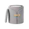 Dahlia - Contemporary / Glam Nesting Ottoman Set - Silver - Image 5