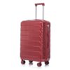 Set 3 Pieces 20" / 24" / 28" Abs Spinner Wheel Luggage, Matching Color, With Combination Lock - Wine Red - Image 25
