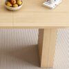 Oval Dining Table For 6 People With Wood Strip Base - Burly Wood - Image 9