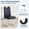 (Set of 4) Thickened Dining Chairs With Built In Spring Packages And Ergonomic Design Perfectly Blending Comfort And Elegance - Black - Image 9