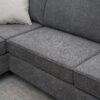 Modern Upholstered Living Room Sectional Sofa, L Shape Furniture Couch With 3 Pillows - Gray - Image 8