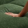 Larisa - Mid-Century Modern Linen Sofa - Dark Green - Image 5