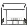 Full Size Bed House Bed Frame With Fence - Black - Image 11