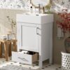 20.28" Bathroom Vanity With Sink & Storage - White - Image 5