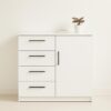 Robin - Gentleman's Chest In Wood With Extra Deep Storage And Durable - White - Image 4