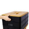 Durable 3 Tray Worm Farm Kit For Efficient Vermicomposting, 65L Capacity - Yellow / Black - Image 7