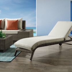 Salena - Patio Sun Lounge - Beige / Gray