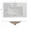30" Vintage Bathroom Vanity With Ceramic Sink, Modern Bathroom Vanity Cabinet With 2 Soft Close Doors, Equpiied With 4 Sturdy Iron Legs - Antique Dark Brown - Image 18