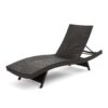 Mysticism Outdoor Chaise Lounge With Adjustable Backrest And Foldable Legs - Brown Multi - Image 5