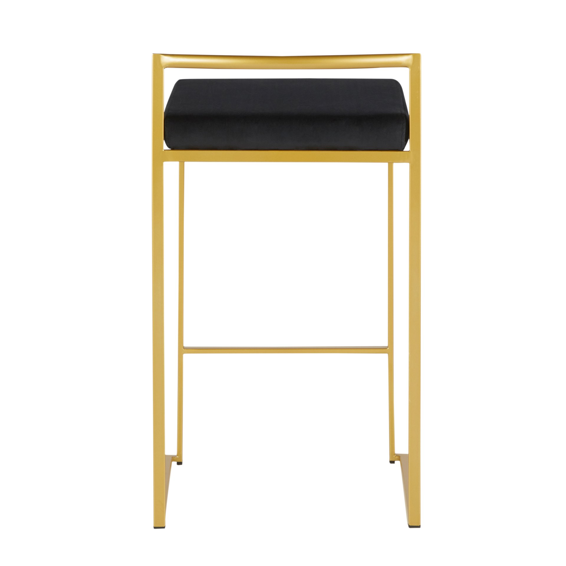 Fuji - Contemporary Counter Stool (Set of 2) - Gold / Black - Image 5
