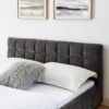 Modern Upholstered Queen Size Bed Frame With Storage Drawer - Dark Gray - Image 9