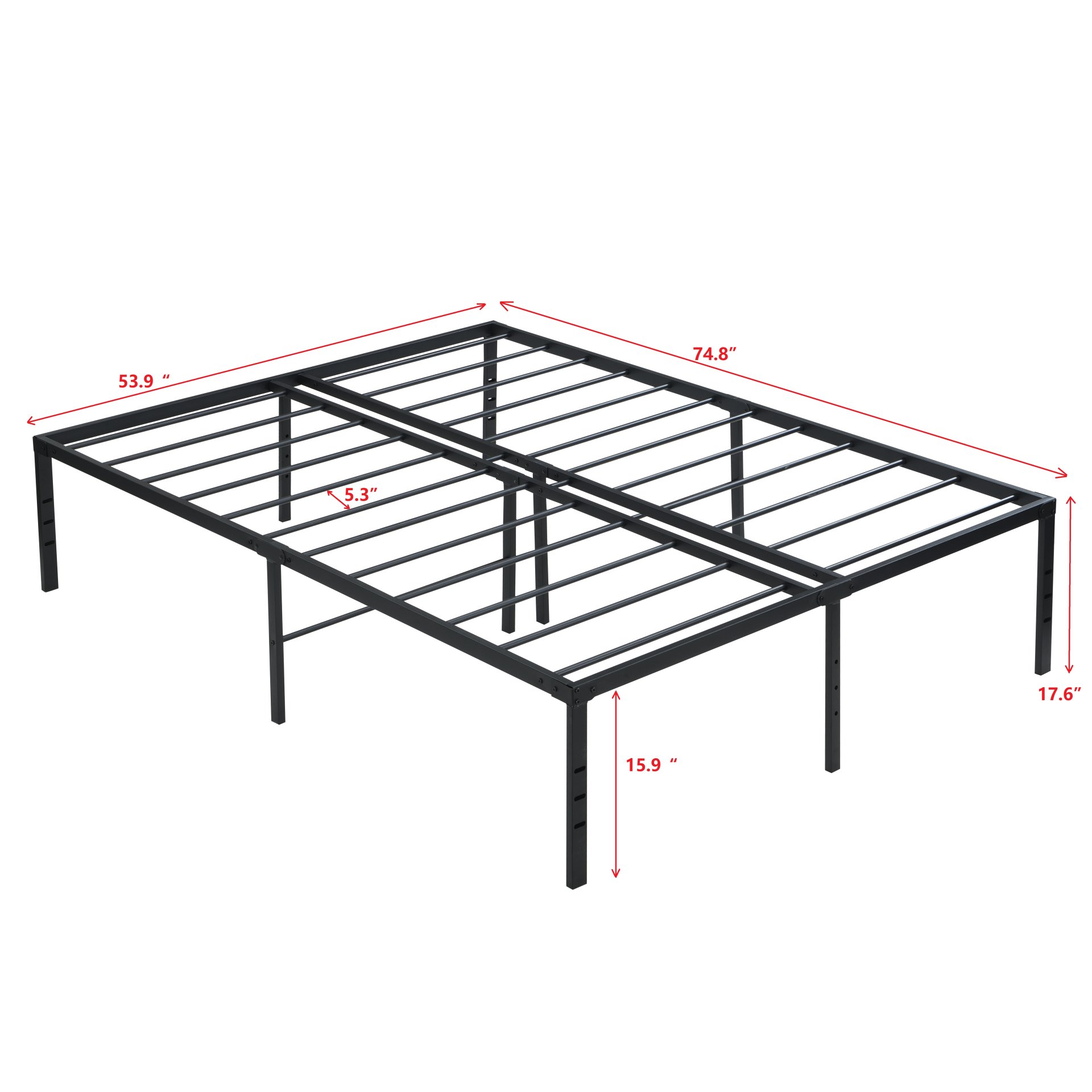 Full Size Bed Frame With Quiet Support - Black - Image 10
