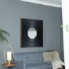 Square Carved Mirror With Pleated Design WithIron Frame, Neutral Colorway Wall Decor For Living Room Bathroom Entryway - Black - Image 6
