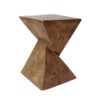Flamboyant Outdoor Side Table With Twisted Hourglass Shape - Natural - Image 9