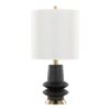 Lloyd - Contemporary Table Lamp (Set of 2) - Sanded Matte Black / Modern Brass / White - Image 2