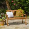 Farmhouse Style Outdoor Bench - Teak Acacia Wood - Image 5