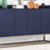 Modern Sideboard Elegant Buffet Cabinet With Large Storage Space For Dining Room, Entryway - Navy - Image 21
