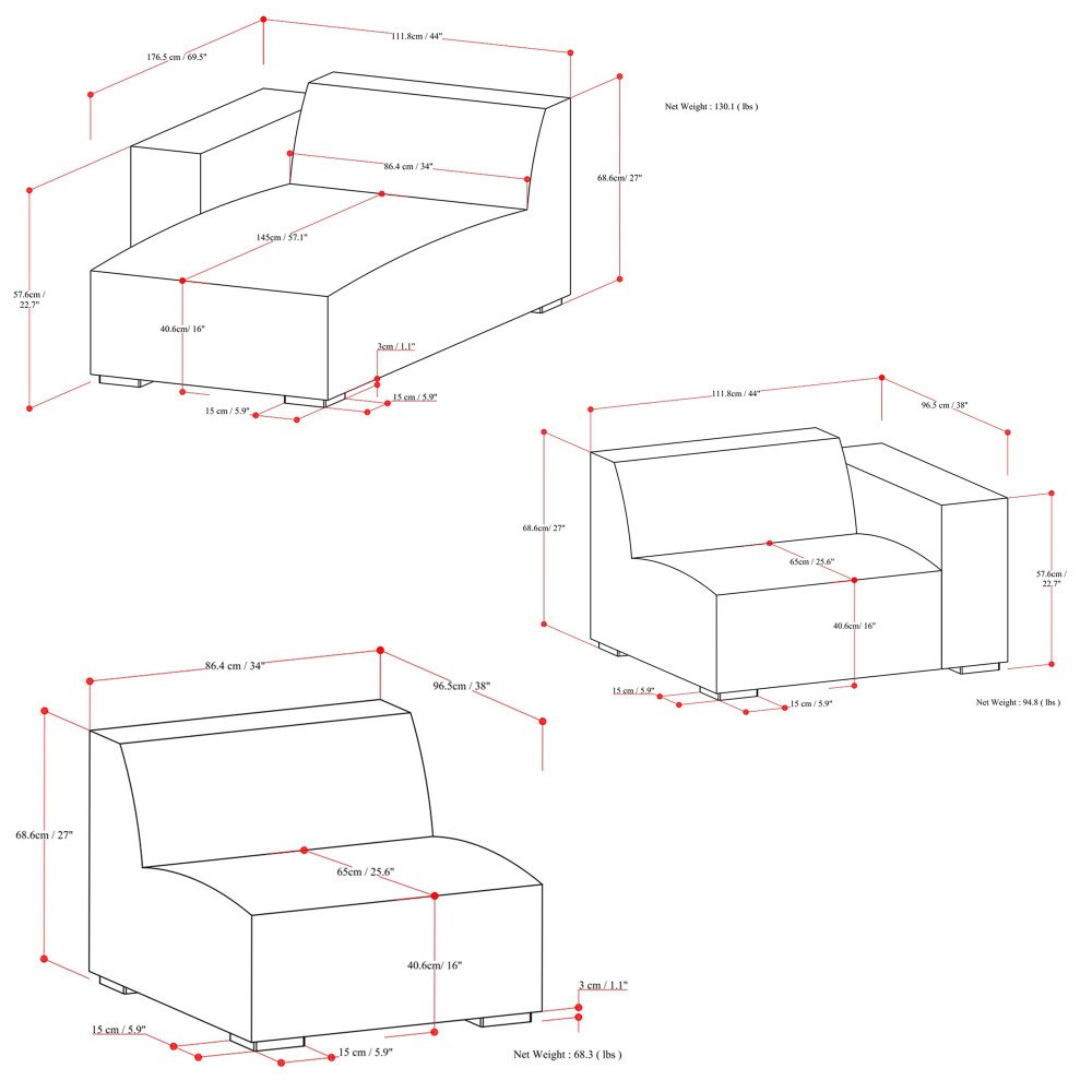 Rex - 2 Seater Sofa And Left Chaise - Brown - Image 13