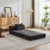 Convertible Floor Sofa Bed With Fixed Shape Frame For Living Room - Black - Image 11