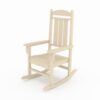Traditional Porch Rocker Classic HDPE Poly Lumber For Porch, Patio, And Garden Comfort - Beige - Image 5