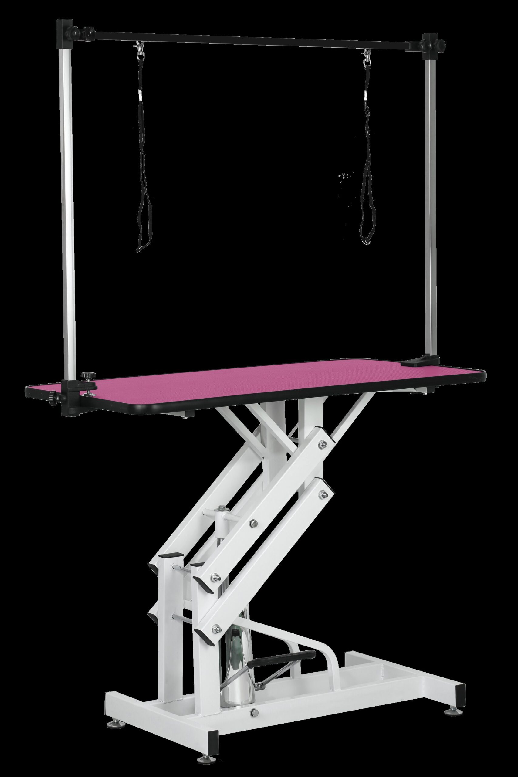 Hydraulic Pet Grooming Table With"H" Arm - Pink - Image 5