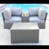 2 Person Sectional Seating Group With Cushions - Gray Mix - Image 2