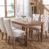 Nikki - Modern, High-End Tufted Solid Wood Contemporary Velvet Upholstered Dining Chair With Wood Legs Nailhead Trim (Set of 2) - Beige - Image 14