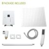 Modern Dual Shower Head System With 16" Ceiling Mount, Stainless Steel And Brass - Chrome - Image 7