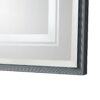 40*30" LED Bathroom Beveled Mirror, 3000 - 6000K Gradient Front And Backlit LED Mirror For Bathroom, 3 Colors Dimmable, Ip54 Enhanced Anti - Fog, Hanging Plates Wall Mount Lighted Mirror - Gray - Image 5