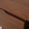 Modern TV Stand With Storage, Tempered Glass Shelf - Walnut - Image 11