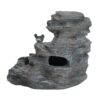 4 Tiered Rock Waterfall Fountain With LED Lights, Outdoor Garden Decor, Weather Resistant - Gray - Image 10