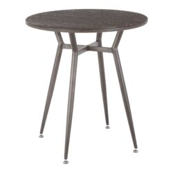 Clara - Industrial Round Dinette Table - Espresso