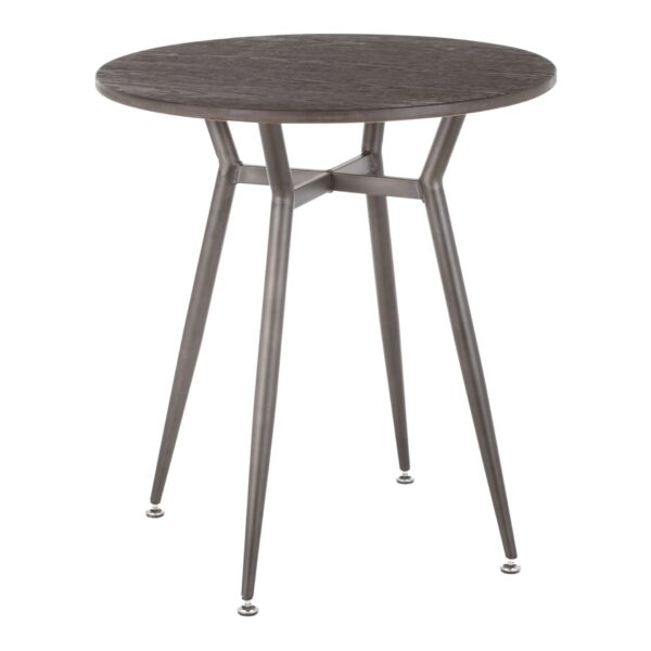Clara - Industrial Round Dinette Table - Espresso