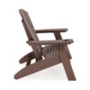 Adirondack Chair Sturdy HDPE Poly Lumber For Poolside, Patio, And Garden Relaxation - Brown - Image 3