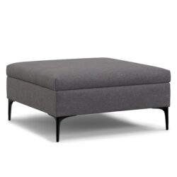 Rebecca - Multifunctional Coffee Table Storage Ottoman With Lift Up Lid - Gray