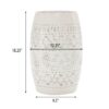 Ruby - Boho Mosaic Side Table With Ceramic Tile Top And Iron Frame - White - Image 3