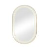 Oval Medicine Cabinet Mirror Bathroom Mirror With Storage Wall Mounted Medicine Mirror Cabinet With LED - Golden - Image 10