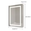 26" X 20" Bathroom Medicine Cabinet With LED Mirror, Anti-Fog, Waterproof, 3000K~6000K Single Door Lighted Bathroom Cabinet With Touch Swich, Dimmable, Recessed Or Surface Mount (Right Door) - Silver - Image 5