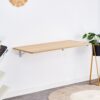 Laundry Room Folding Table Wall Mounted, Folding Table For Small Spaces, Fold Down Desk, Workbench, Addition To Garage & Shed - Burly Wood - Image 8